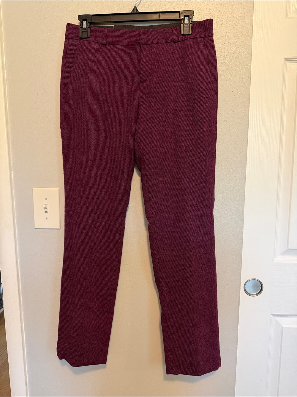 Banana Republic Plum Straight-Leg Dress Pants